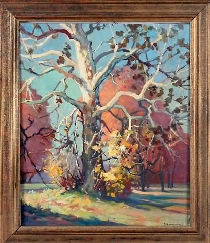 Appraisal: Sycamore in Sunlight oil on canvas x SLR S G