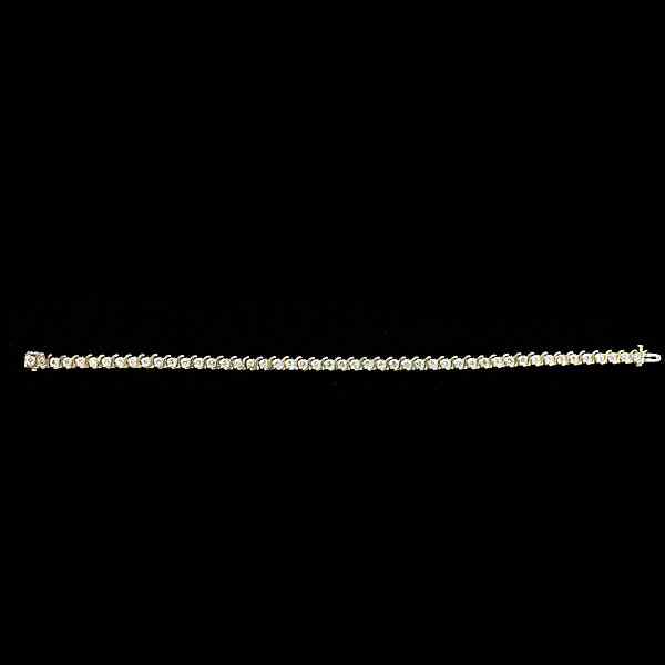 Appraisal: Diamond Tennis Bracelet A ladies' k yellow gold prong-set bracelet