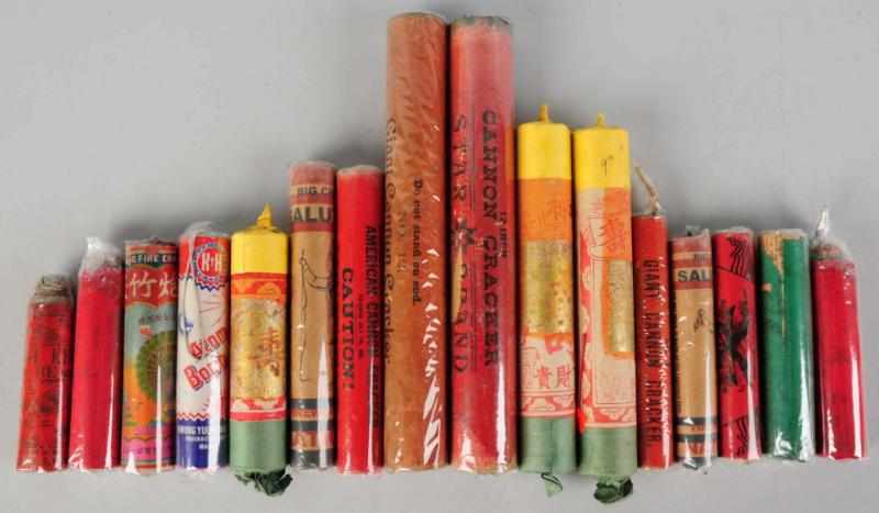 Appraisal: Lot of Individual Large Firecrackers Class Most are logo crackers