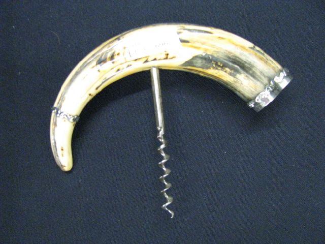 Appraisal: Victorian Corkscrew with Ivory Tusk and sterling silver trim