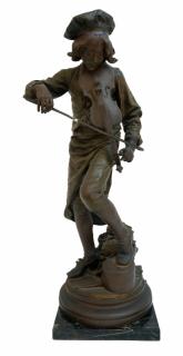 Appraisal: A Gaudez Cast Bronze Lulli Enfant A young baker plays