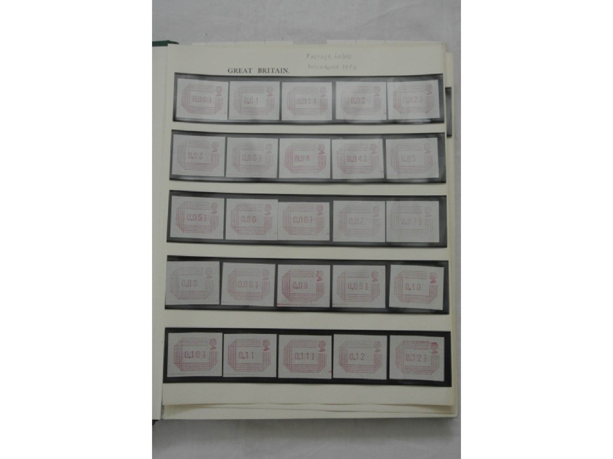 Appraisal: A stock book containing a quantity of GB stamps including