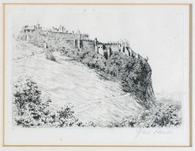 Appraisal: James Reid c Edinburgh Castle Etching x cm x in