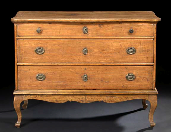 Appraisal: Bolognese Poplar Commode third quarter th century the rounded rectangular