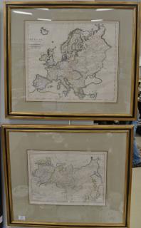 Appraisal: Set of five framed Cary's Atlas maps including China Great