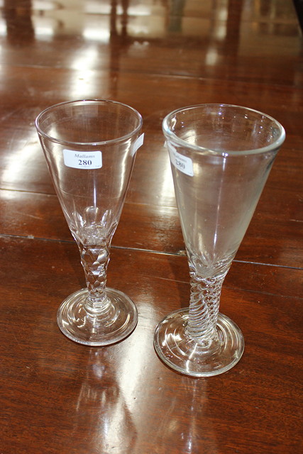 Appraisal: A LARGE POSSIBLY TH CENTURY ALE GLASS with conical bowl