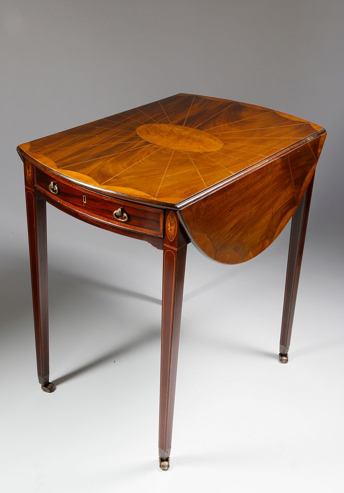 Appraisal: George III Mahogany Inlaid Pembroke Table late th Century George