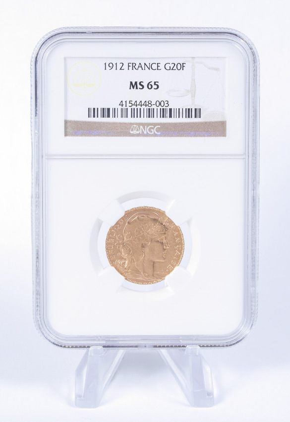 Appraisal: FRANCE GOLD FRANCS NGC MS Slabbed and graded by NGC