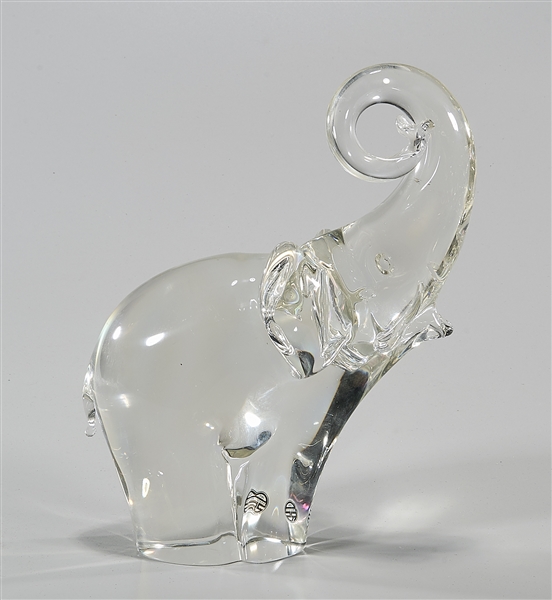 Appraisal: Vintage Elio Raffaeli Murano glass elephant H approx