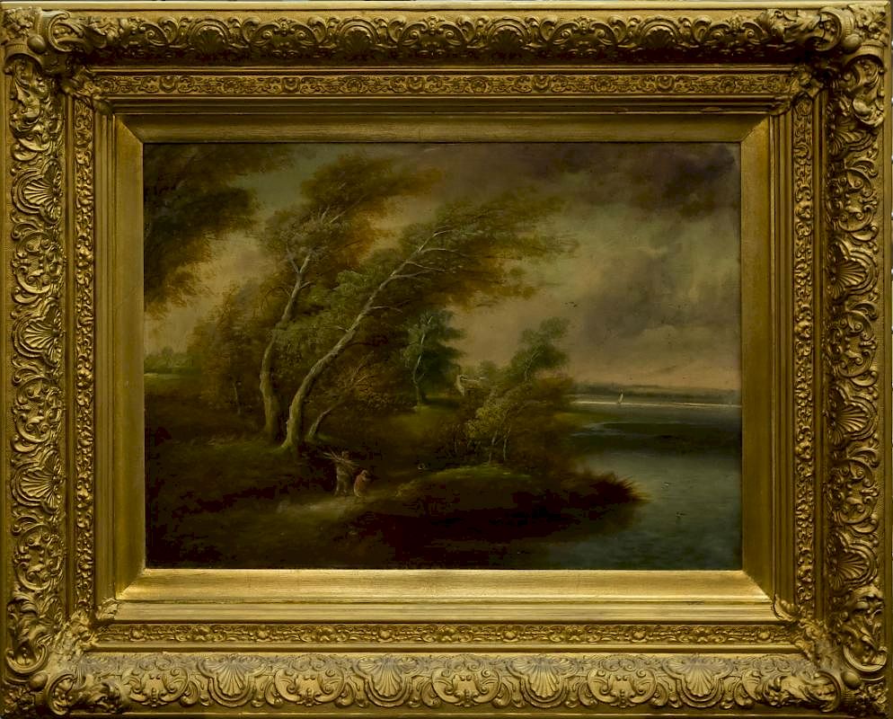 Appraisal: Signed William Waterson- Landscape Oil on Board Signed William Waterson