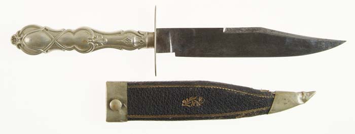 Appraisal: FINE VICTORIAN BOWIE TYPE KNIFE clip point blade is marked