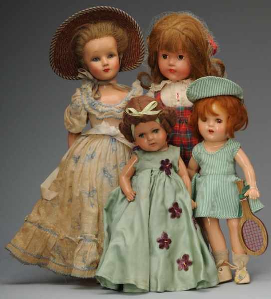 Appraisal: Lot of American Composition Dolls Description Ca s Monica with