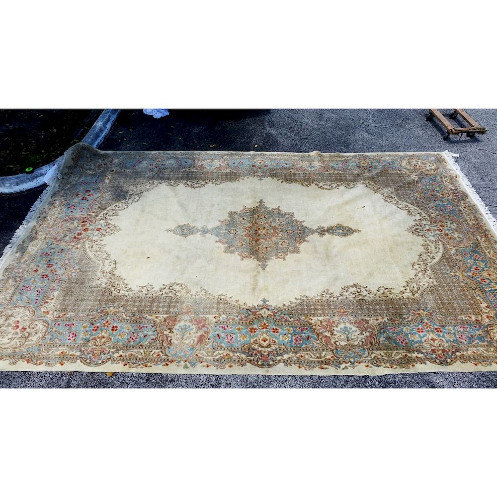 Appraisal: Semi Antique Persian Rug Large Semi Antique Persian Kerman Rug