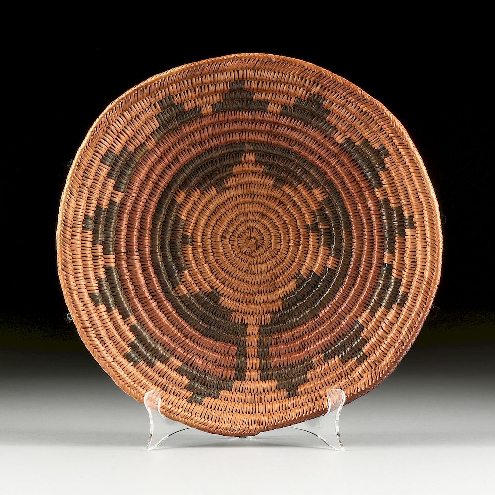 Appraisal: A NATIVE AMERICAN WOVEN Ts'aa Baa Hane' CEREMONIAL BASKET EARLY