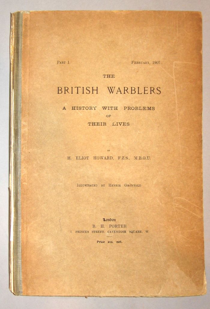 Appraisal: vols Howard H Eliot The British Warblers London R H