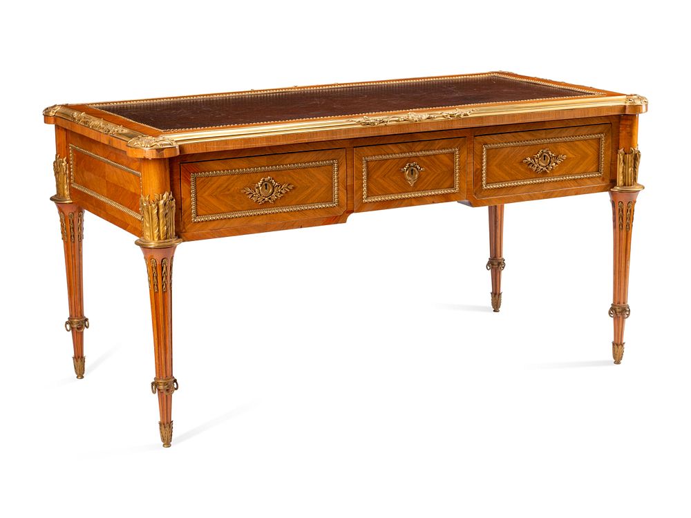 Appraisal: A Louis XVI Style Gilt Bronze Mounted Bureau Plat A