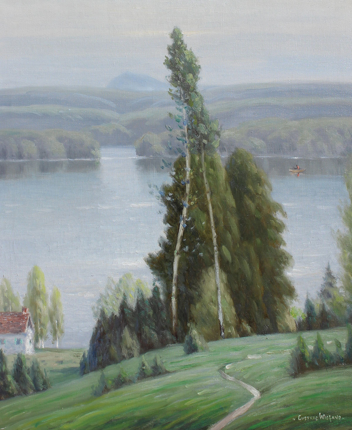 Appraisal: WIEGAND Gustave American - Lake Sunapee New Hampshire Spring Morning