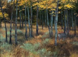 Appraisal: Aspen Groves by Lanford Monroe Lanford Monroe - oil on