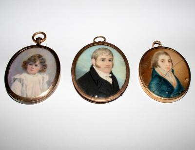 Appraisal: th Century English School Portrait Miniature of a Gentleman wearing