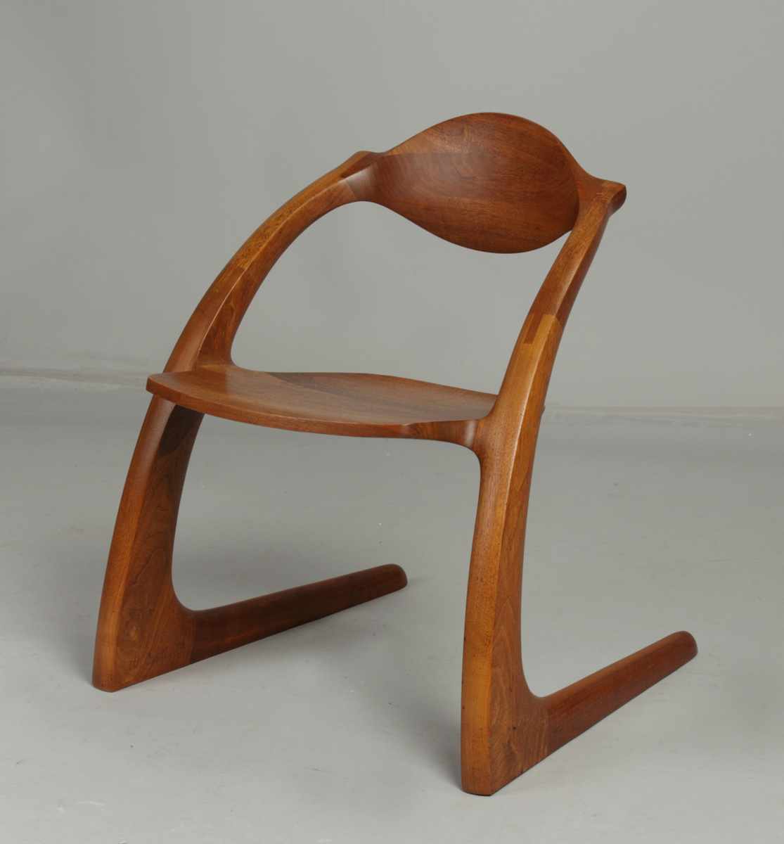 Appraisal: Wendell Castle Rochester NY B Walnut Zephyr Chair Sgn W