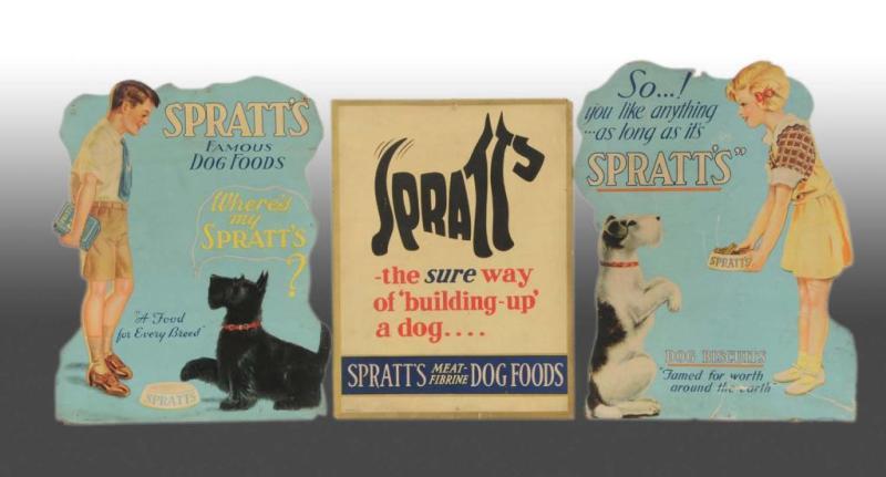 Appraisal: Lot of Cardboard Spratt's Dog Food Signs Description s to