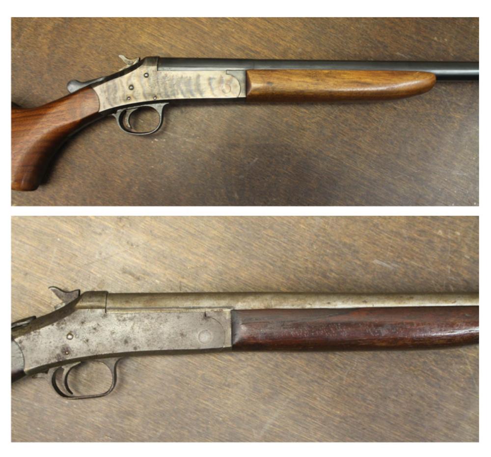 Appraisal: TWO HARRINGTON AND RICHARDSON SINGLE SHOT SHOTGUNS Topper model gauge