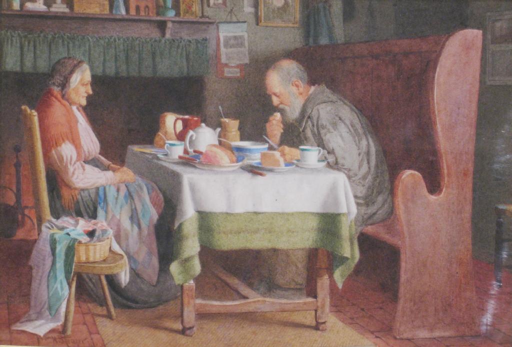 Appraisal: HENRY SPERNON TOZER - c The Evening Meal signed 'H