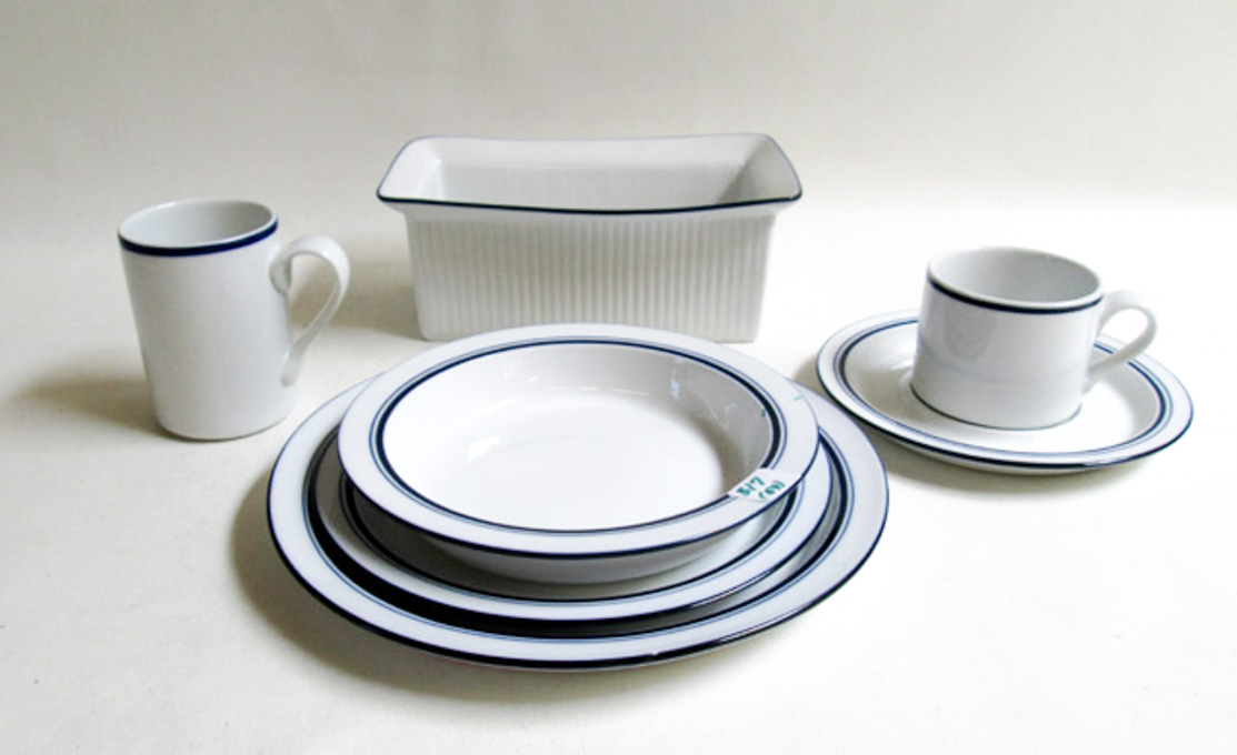 Appraisal: SET OF DANSK DINNERWARE BISTRO PATTERN PIECES consisting of dinner