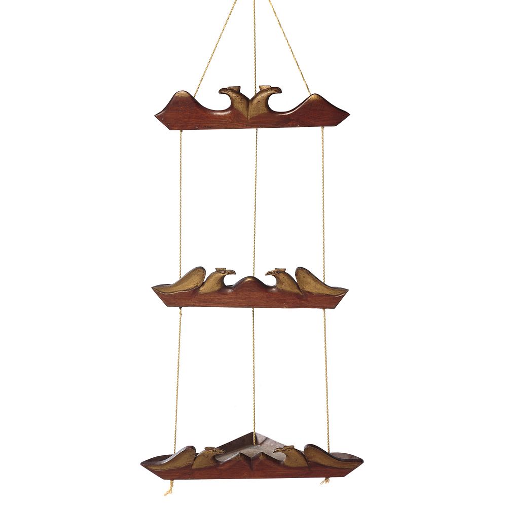 Appraisal: Unique Federal Style Hanging Baskets Centennial Period Three carved wood