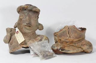 Appraisal: lot of Pre-Columbian fragment of a seated female from Nayarit