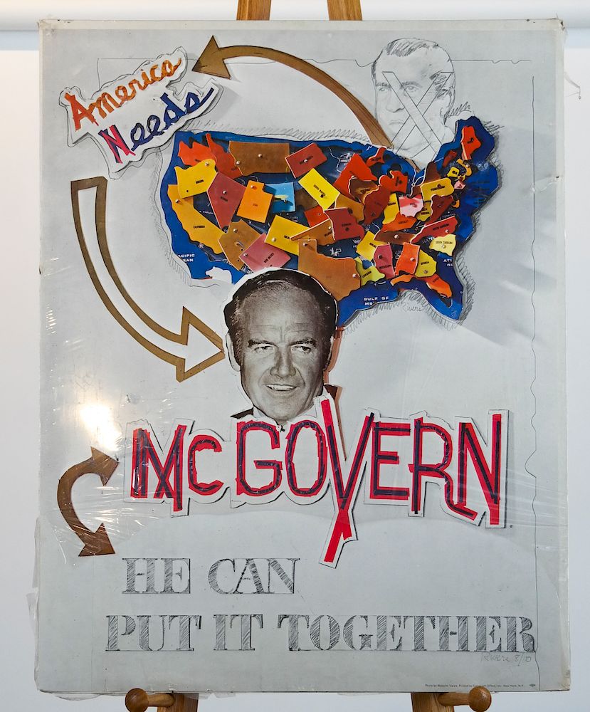 Appraisal: Larry Rivers McGovern Poster Original print advertising McGovern running for