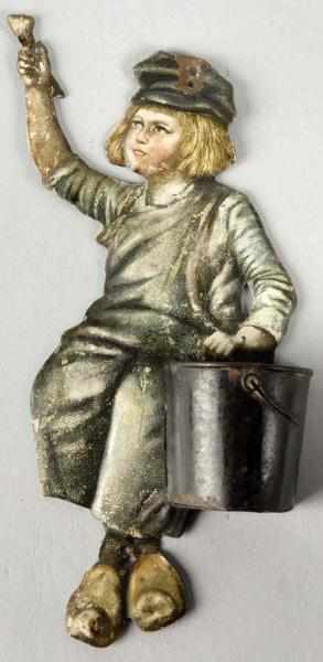 Appraisal: Embossed Tin Dutch Boy Paints Match Holder Description Circa Some