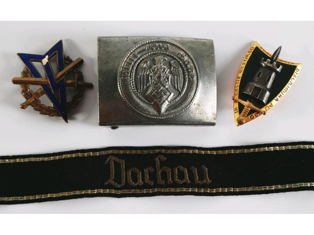 Appraisal: PROBABLY LATE COPY OF NAZI GERMAN BELT BUCKLE oblong centered