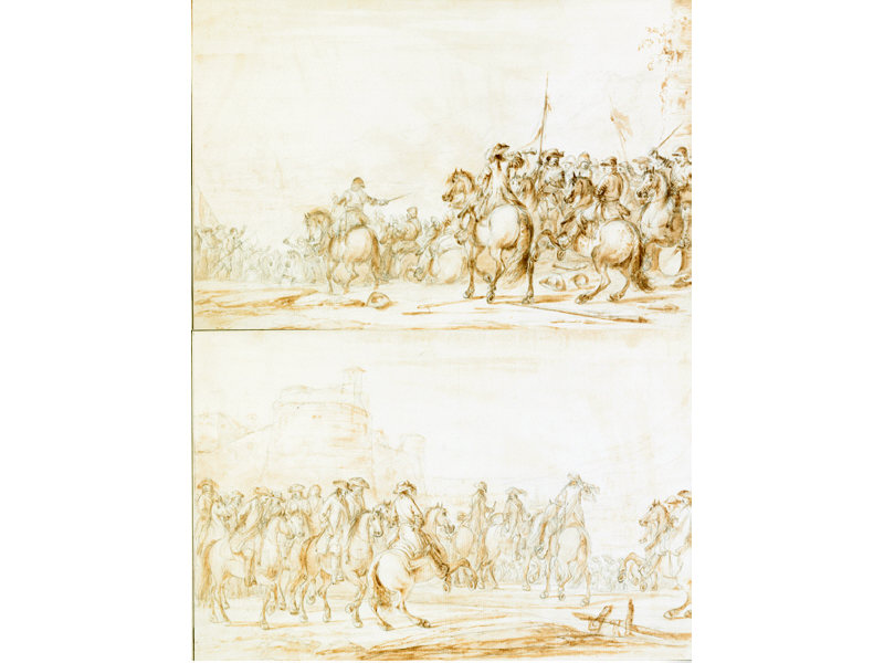 Appraisal: JOHANN PHILIPP HANS LEMBKE GERMAN - Pair of ink sketches