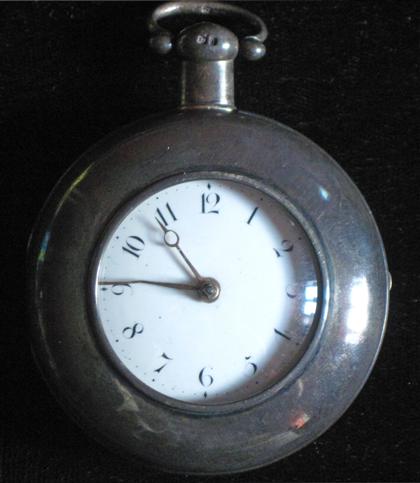 Appraisal: English silver pear case open face pocket watchsam thorp abernley