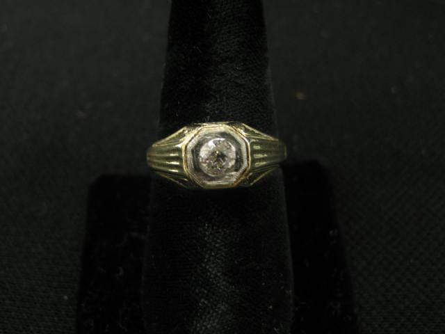 Appraisal: Man's Diamond Solitaire Ring carats in platinum k yellow gold