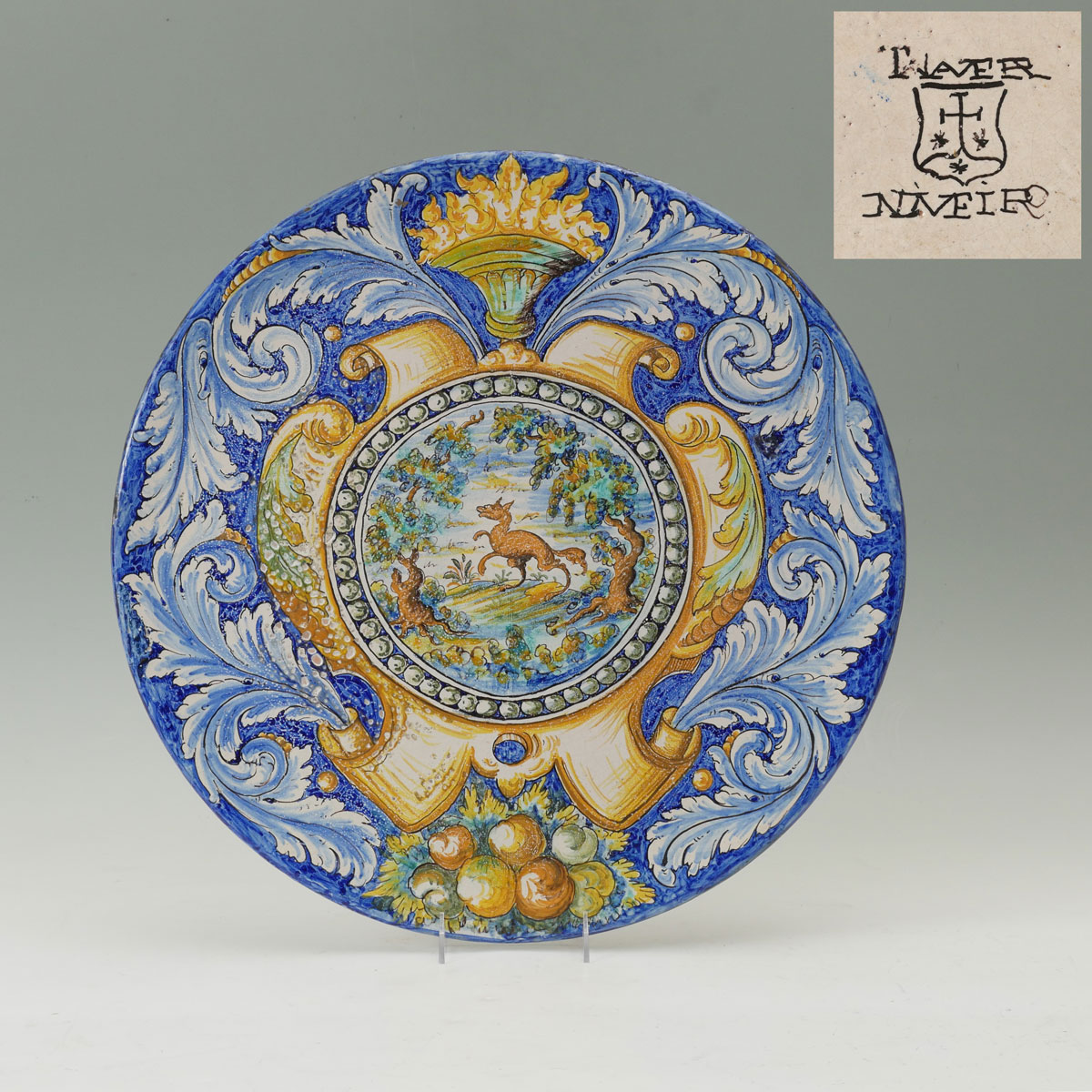 Appraisal: TH C TALAVERA FAIENCE MAJOLICA CHARGER th possibly th century