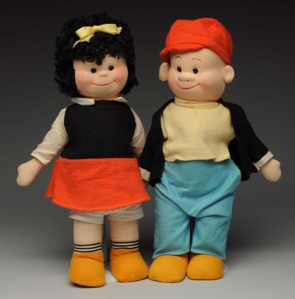 Appraisal: Lot Of Comic Character Dolls All cloth Nancy and Sluggo