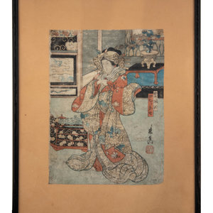 Appraisal: A Group of Six Japanese Woodblock Prints th th Century