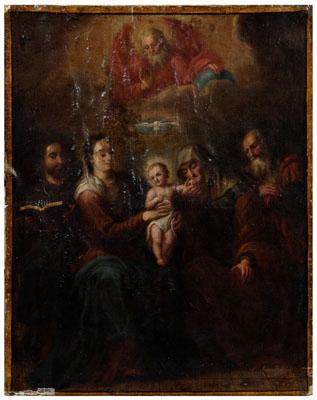 Appraisal: Nicholas Rodriguez Juarez painting Mexican - the Holy Family signed