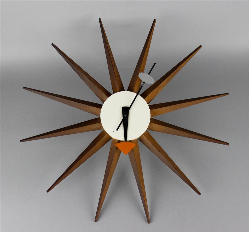 Appraisal: GEORGE NELSON SUNBURST CLOCK FROM THE ALCOA HOUSE pictured as