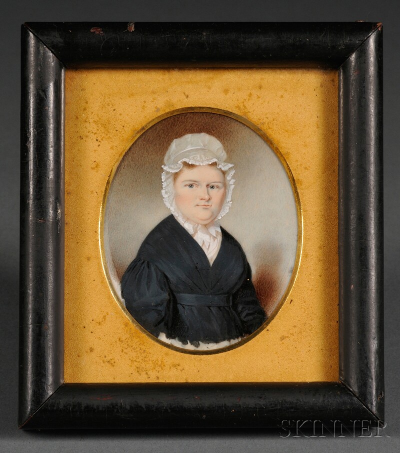 Appraisal: Portrait Miniature of Mary Wanton Saltonstall Coit American School c