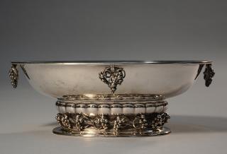 Appraisal: Silver Georg Jensen grape pattern oval center piece A x