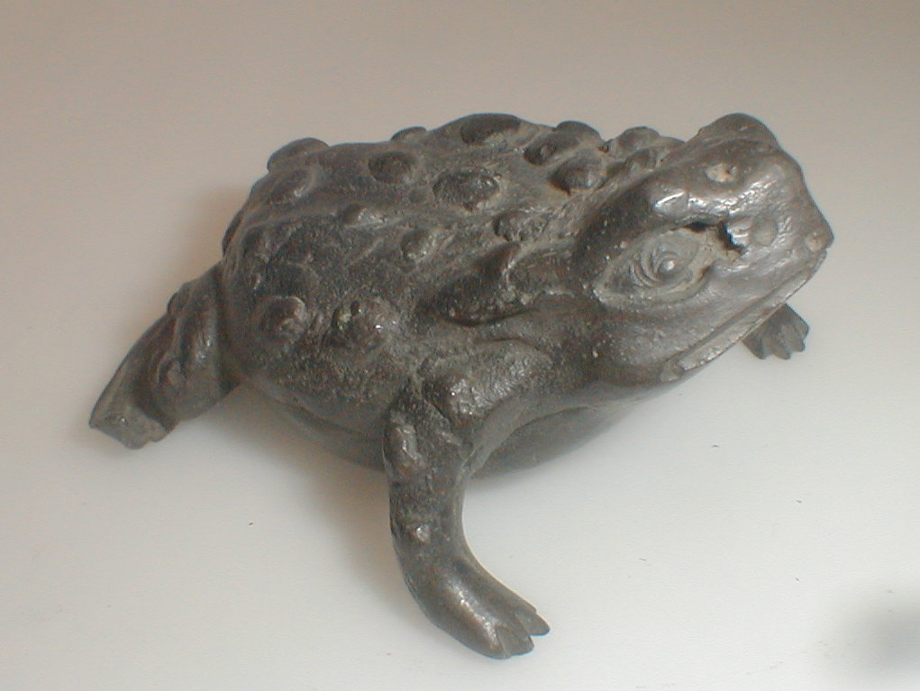 Appraisal: An antique bronze toad bronze cm The Property of a