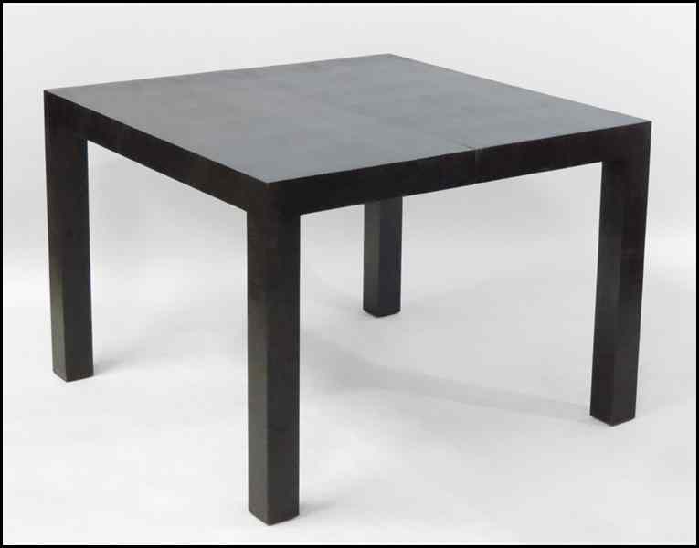 Appraisal: KARL SPRINGER FAUX LIZARD SKIN TABLE Together with two ''