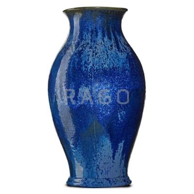 Appraisal: FULPER Tall vase Venetian Blue Crystalline glaze Flemington NJ -