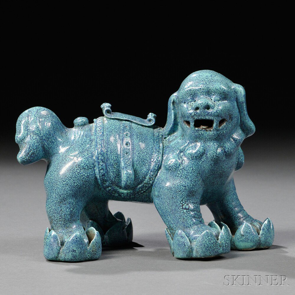 Appraisal: Porcelain Figure of a Buddhist Lion China th century standing