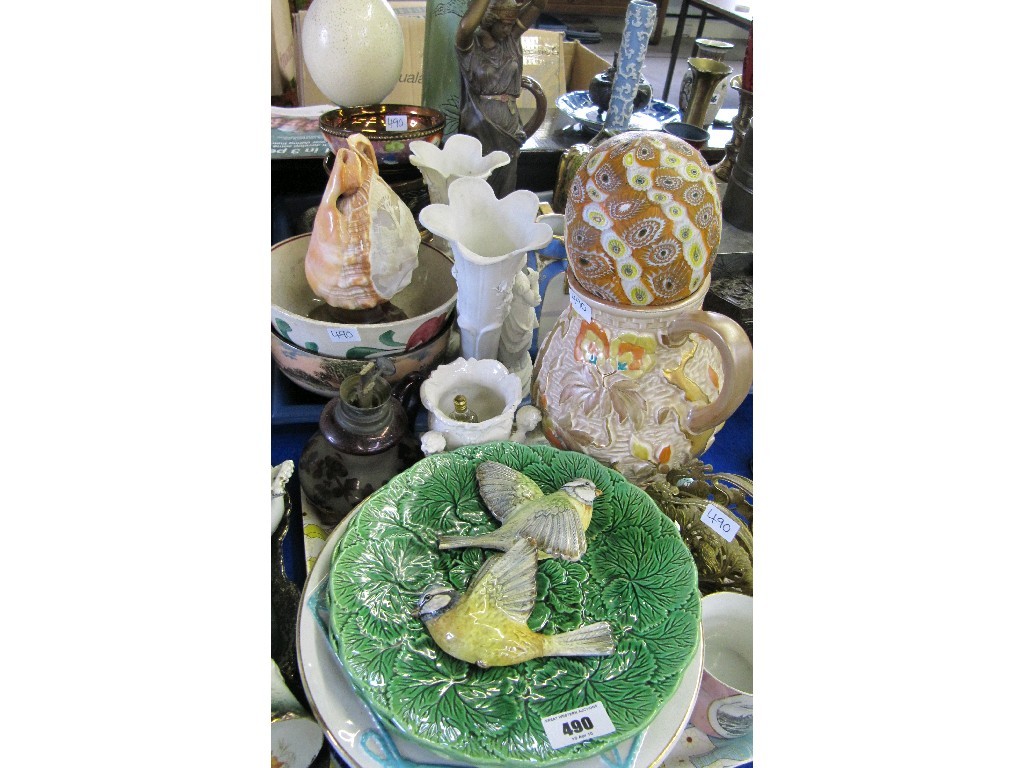 Appraisal: Lot comprising two trays of assorted ceramics etc - Spongeware