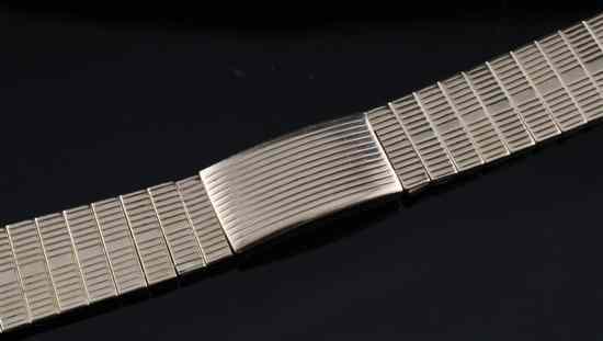 Appraisal: A ct gold wrist watch strap with deployment bracelet in