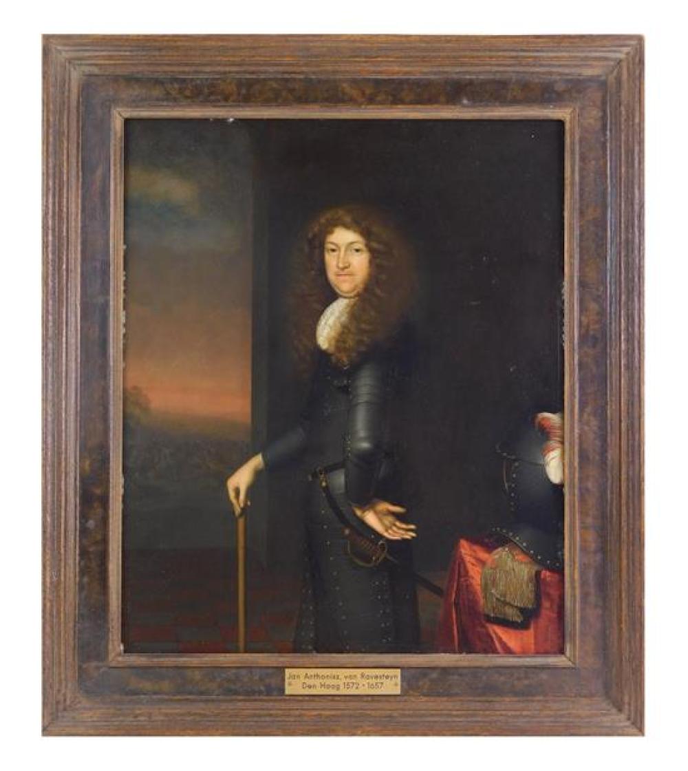 Appraisal: th C Dutch portrait with plaque attributing work to Jan